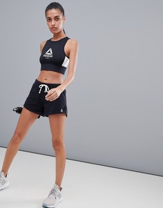 Черные трикотажные шорты Reebok - Черный
