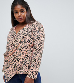 Топ с запахом и глубоким вырезом ASOS DESIGN Curve - Мульти