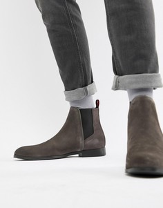 Серые замшевые ботинки челси HUGO Boheme - Серый