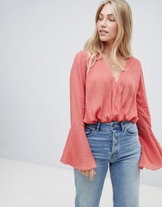 Боди Free People Makin Waves - Красный