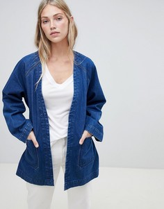 Джинсовая куртка в стиле кимоно Weekday - Синий