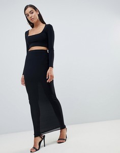 Юбка асимметричной длины Missguided - Черный