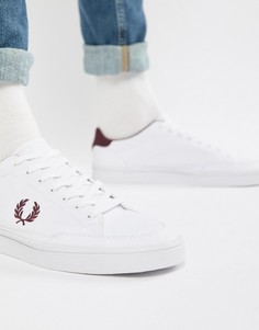 Белые парусиновые кроссовки Fred Perry Deuce - Белый