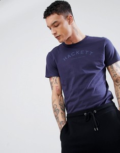 Темно-синяя футболка с логотипом Hackett Mr. Classic - Темно-синий