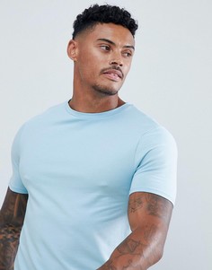 Синяя обтягивающая футболка River Island - Синий