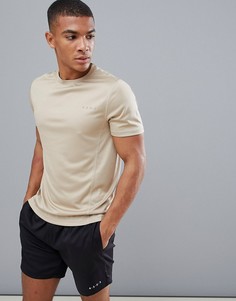 Бежевая футболка из быстросохнущей ткани ASOS 4505 - Бежевый