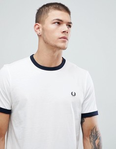 Белая футболка с окантовкой Fred Perry - Белый