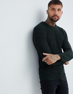 Зеленый меланжевый фактурный джемпер River Island - Зеленый