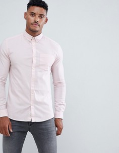 Розовая оксфордская рубашка обтягивающего кроя River Island - Розовый