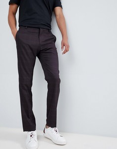 Брюки слим в клетку Selected Homme - Красный