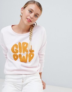 Свитшот с принтом Only Terry girl power - Розовый