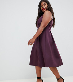 Платье миди для выпускного ASOS DESIGN Curve - Фиолетовый