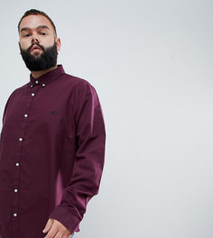 Бордовая оксфордская рубашка классического кроя River Island Big & Tall - Красный