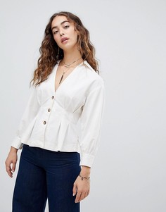 Блузка Free People Night Moves - Белый