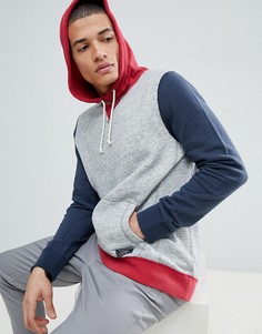 Серый худи колор блок Abercrombie & Fitch Americana - Мульти
