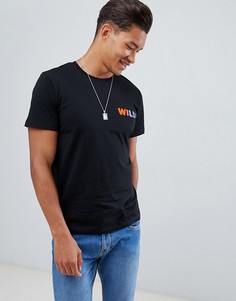 Футболка с вышивкой Wild Jack & Jones Originals - Черный