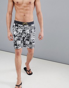 Черно-белые пляжные шорты Billabong Sundays LT 18 - Белый