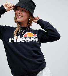 Свитшот бойфренда с логотипом Ellesse - Черный