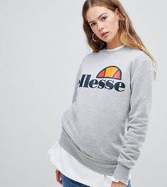 Свитшот бойфренда с логотипом Ellesse - Серый