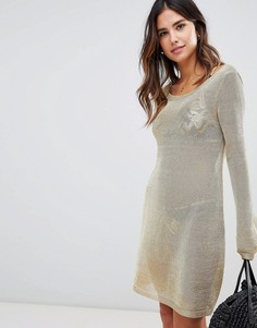 Трикотажное пляжное платье Minkpink Stay Golded - Золотой