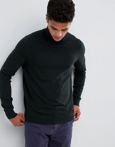 Зеленый джемпер с отворачивающимся воротником Burton Menswear - Зеленый