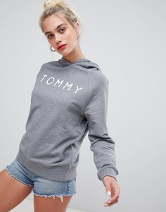 Худи с логотипом Tommy Hilfiger Denim Terry - Серый