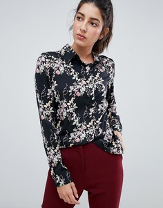 Рубашка с цветочным принтом Brave Soul - Темно-синий