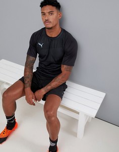 Черная футболка с принтом Puma Football 655781-05 - Черный
