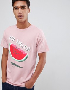 Футболка с арбузным принтом Jack & Jones Originals - Розовый