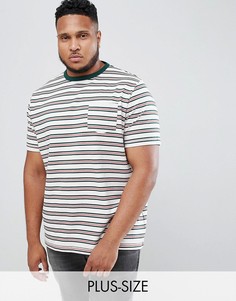 Белая футболка с полосками River Island big & tall - Белый