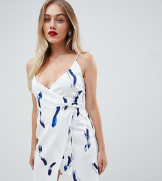 Платье мини с запахом ASOS DESIGN Petite - Мульти