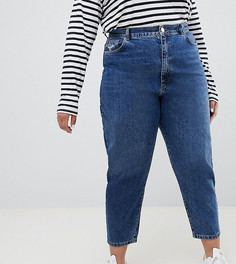 Темно-синие джинсы бойфренда со свободными штанинами ASOS DESIGN Curve - Синий