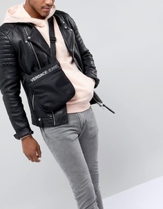 Черная сумка для авиапутешествий с логотипом Versace Jeans - Черный