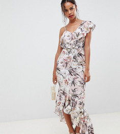 Платье макси с цветочным принтом ASOS DESIGN Petite - Мульти