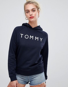 Худи с логотипом Tommy Hilfiger Denim Terry - Темно-синий