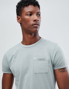 Окрашенная после пошива футболка с нагрудным карманом Scotch & Soda - Серый