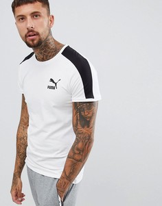 Белая обтягивающая футболка Puma T7 57635202 - Белый
