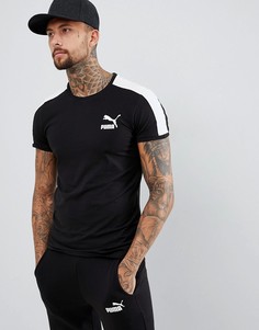 Черная обтягивающая футболка Puma T7 57635201 - Черный