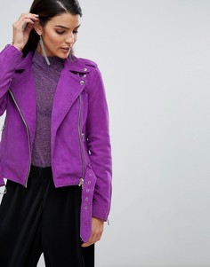 Замшевая байкерская куртка Y.A.S - Фиолетовый