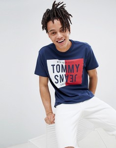 Темно-синяя футболка Tommy Jeans - Темно-синий