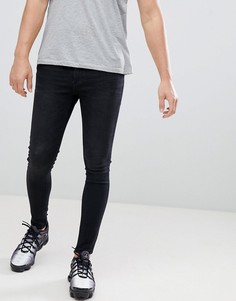 Черные выбеленные джинсы супероблегающего кроя 11 Degrees - Черный