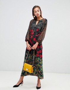 Платье макси с цветочным принтом Sisley - Мульти