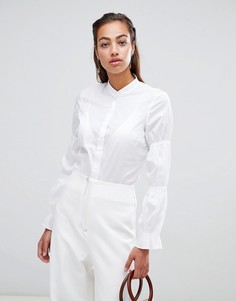 Рубашка без воротника Sisley - Белый