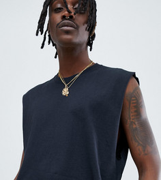 Укороченная оversize-футболка без рукавов Reclaimed Vintage Inspired - Синий