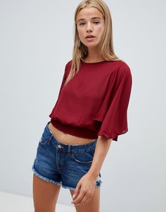 Топ с рукавами клеш New Look - Красный