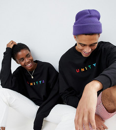Свободный свитшот с вышивкой ASOS DESIGN x glaad - Черный