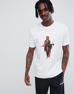 Свободная футболка с принтом ASOS DESIGN - Белый