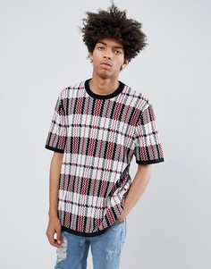 Футболка в черную с красным клетку ASOS DESIGN - Черный