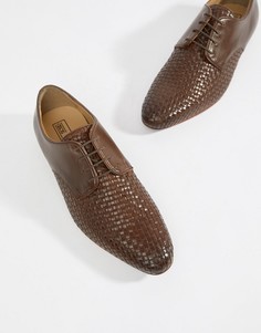 Коричневые кожаные туфли на шнуровке ASOS DESIGN - Коричневый