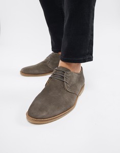 Серые замшевые туфли со шнуровкой ASOS DESIGN - Серый